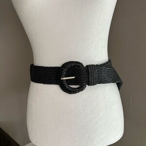 LC Lauren Conrad Black Textured Belt